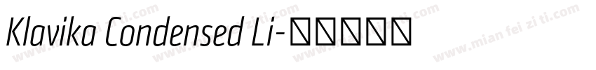 Klavika Condensed Li字体转换